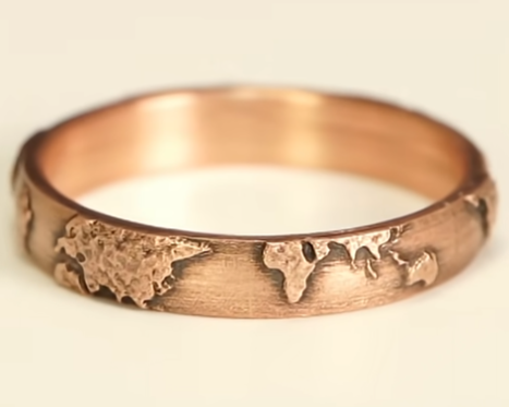 World map ring