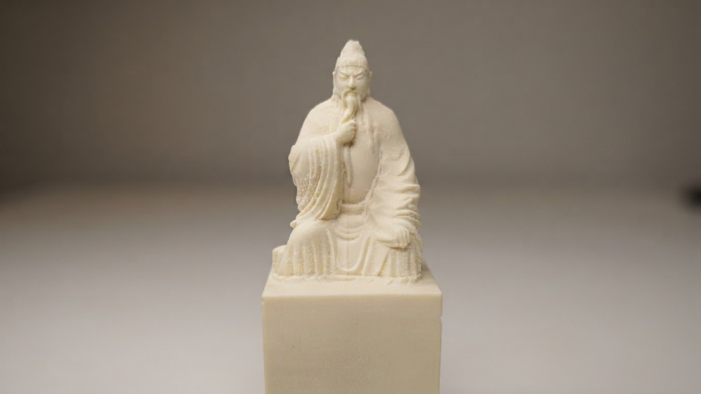 Confucius seated statue sculpture