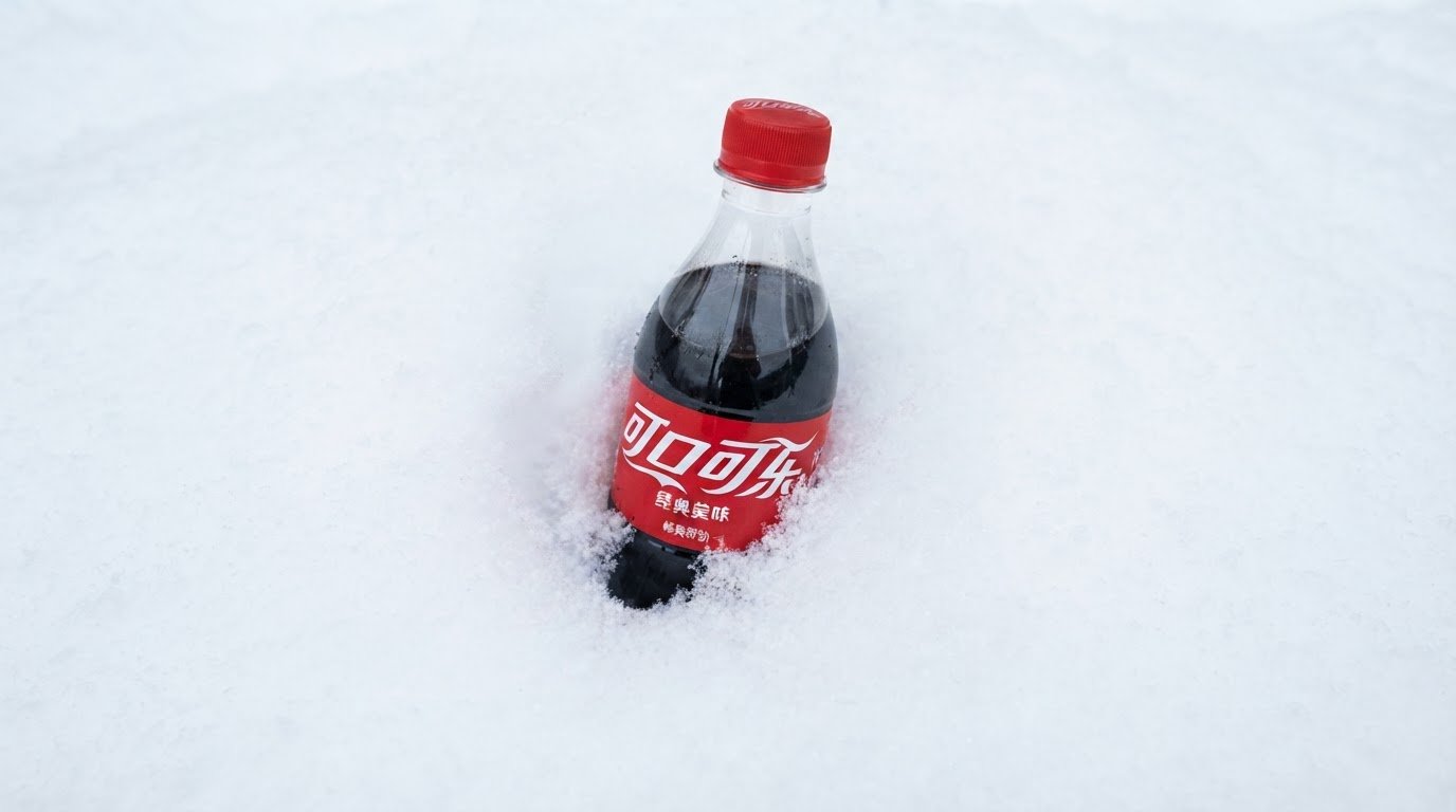 Coca-Cola Bottle in Snow