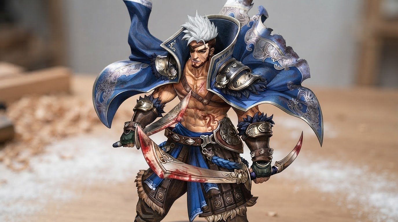 Shu Kingdom General Xiahou Dun One-Eyed Warrior Artwork