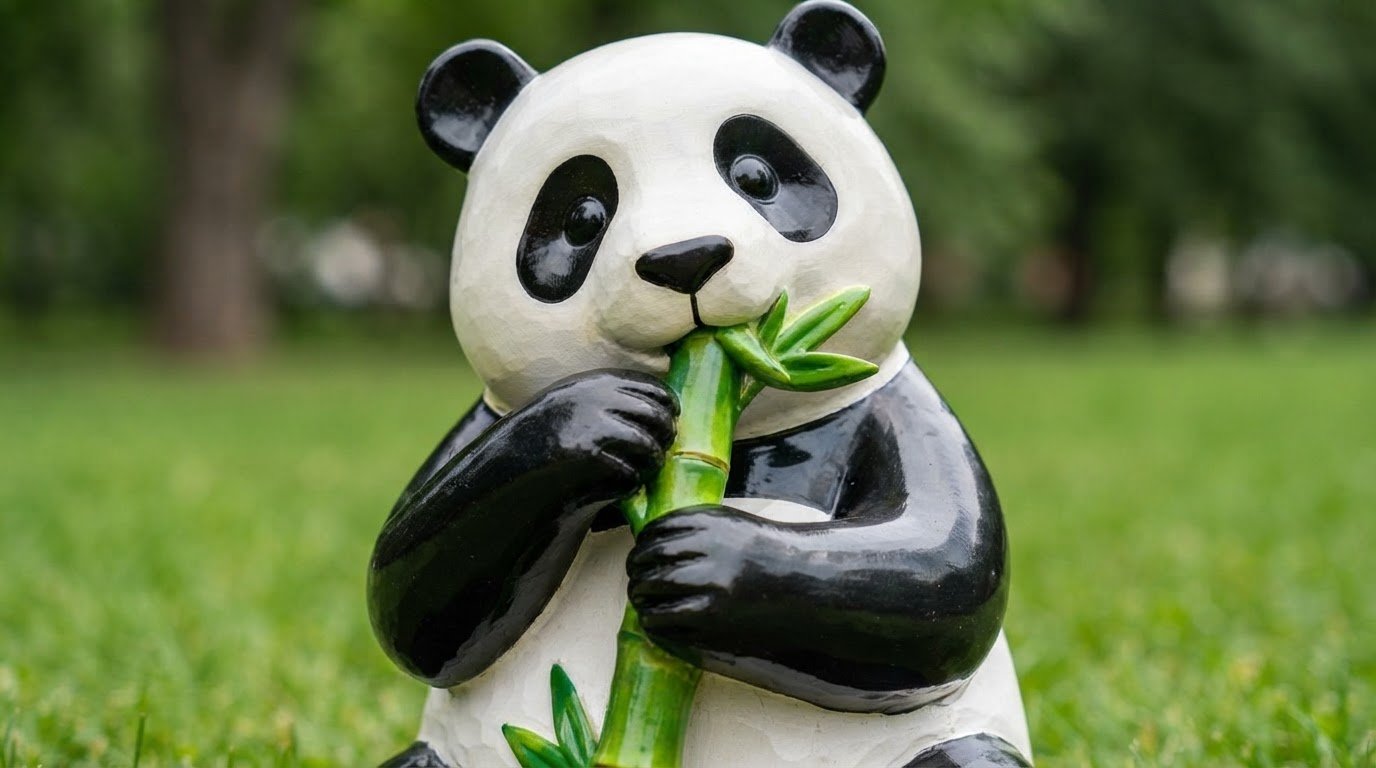 Bamboo Panda Figurine