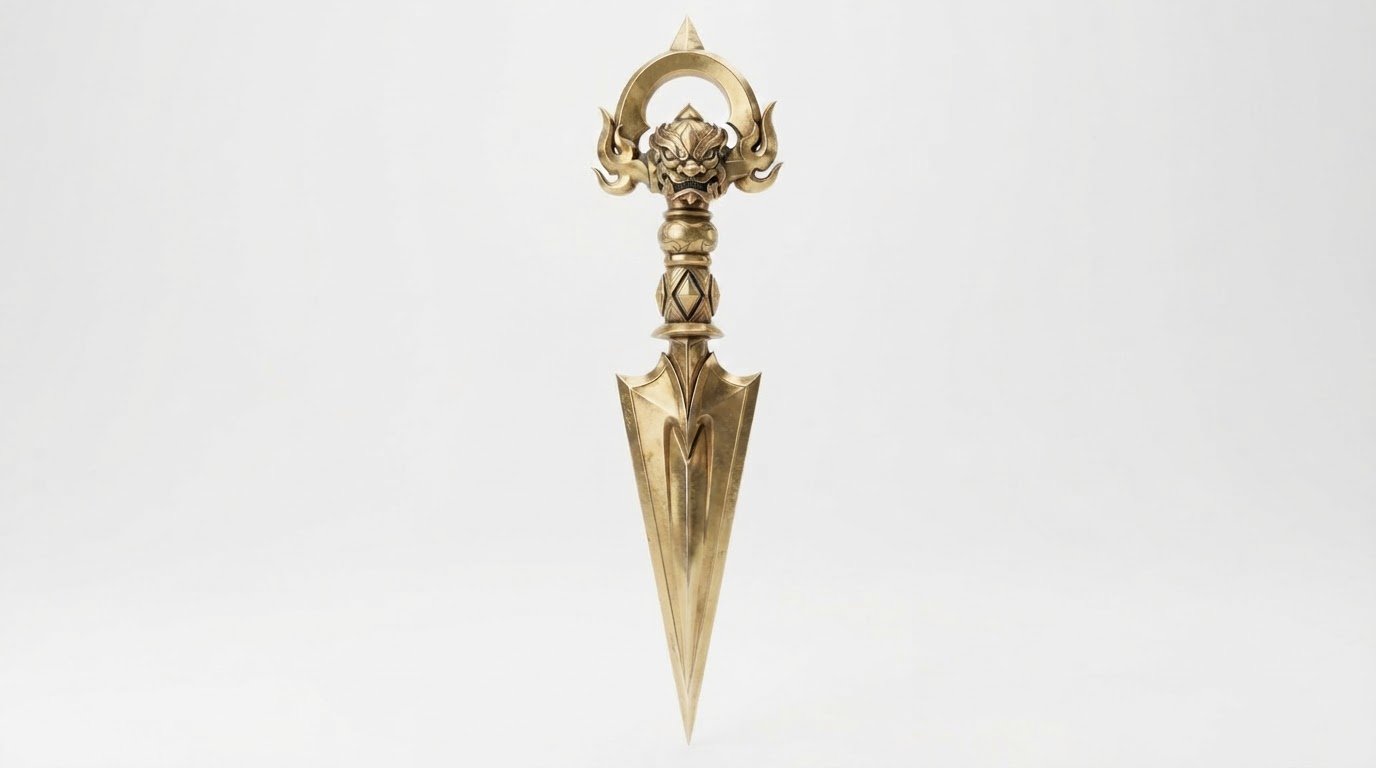 Ornate Demon-Head Dagger Model