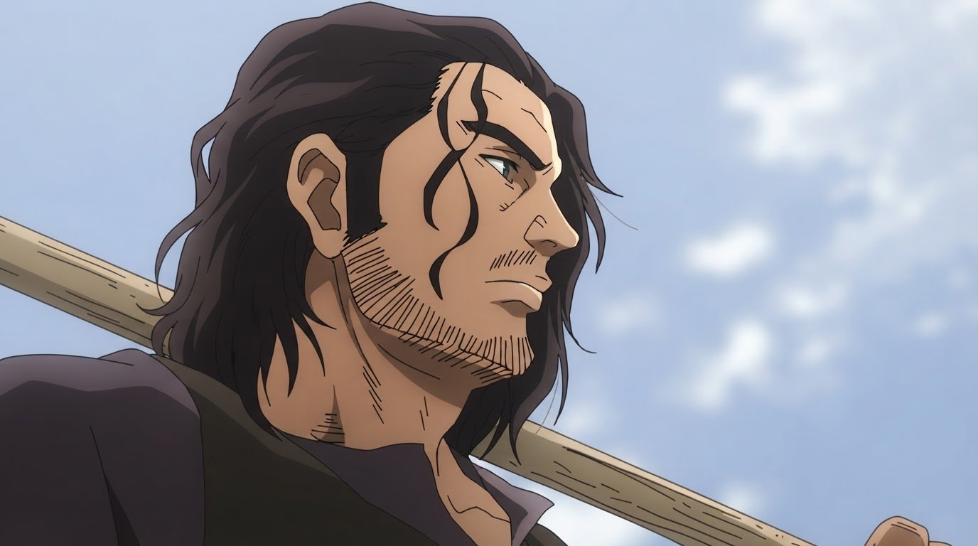 Anime swordsman character portrait relief en?